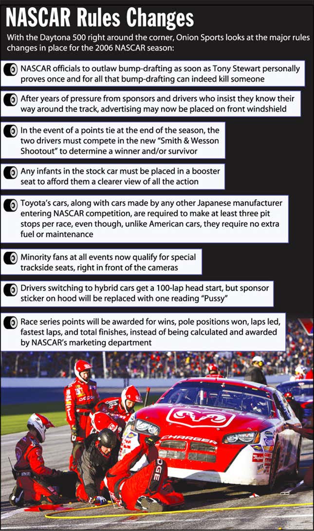 Image for article titled NASCAR Rules Changes