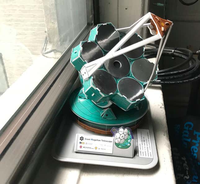 A scale model of the GMT’s mirrors I have at my house, because I am a dork