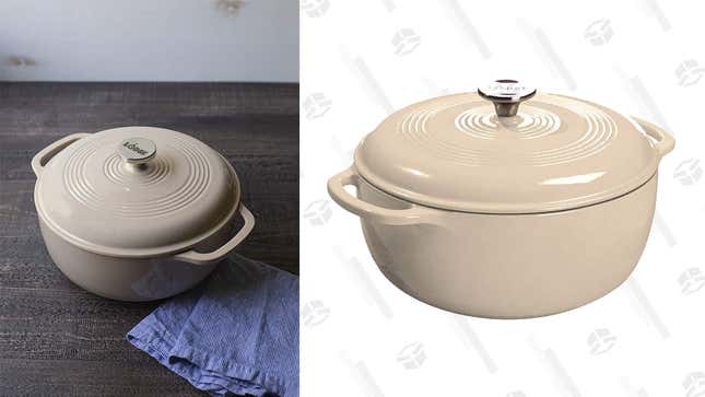 Lodge EC6D07 Enameled Dutch Oven, 6 Qt, Sandalwood | $32 | Amazon