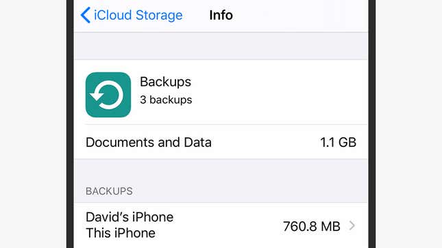 You may have backups from devices you no longer own.