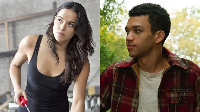 Michelle Rodriguez in Fast &amp; Furious 9 and Justice Smith in All the Bright Things, respectively.