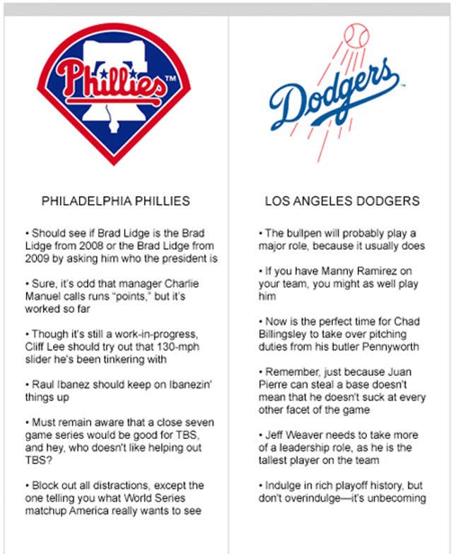 Image for article titled Philadelphia Phillies vs. Los Angeles Dodgers