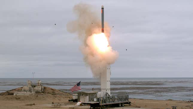 Defense Department conducts a flight test of a new ground-launched cruise missile at San Nicolas Island, California at 2:30 pm PT on August 18, 2019