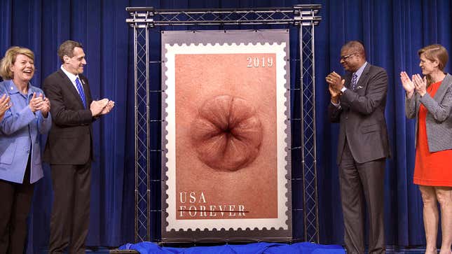 Image for article titled Postal Service Releases Stamp With Anus On It To See If Anyone Cares What’s On Stamps Anymore