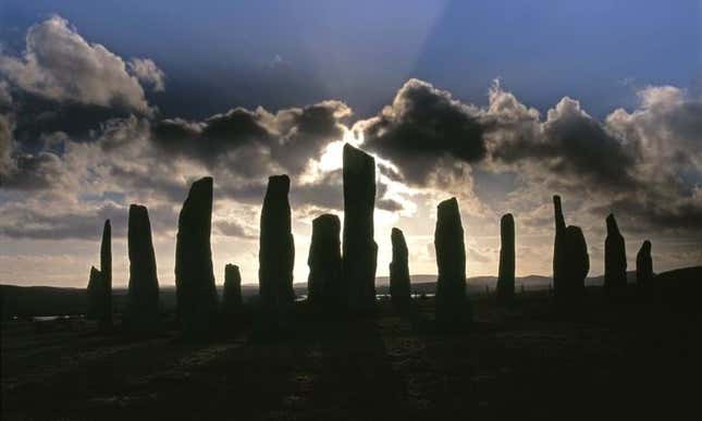 The Calanais Standing Stones.