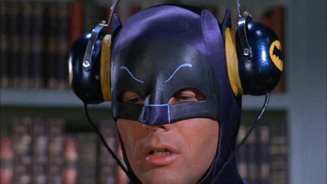 Batman just checking in on his playlists.