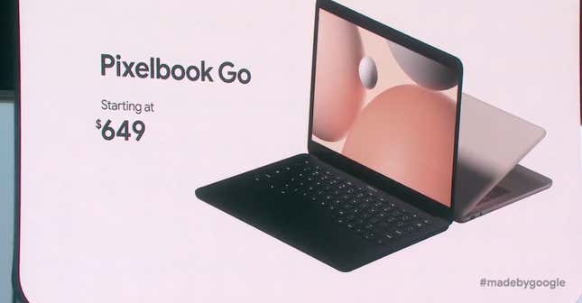 Image for article titled The Pixelbook Go Is a Smaller Cheaper Google-made Chromebook
