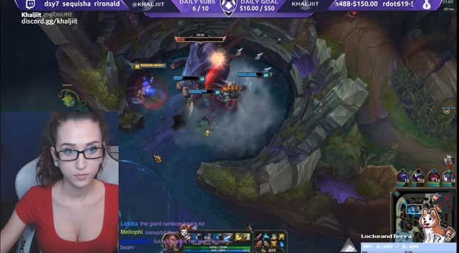 Khaljiit playing League of Legends on Twitch