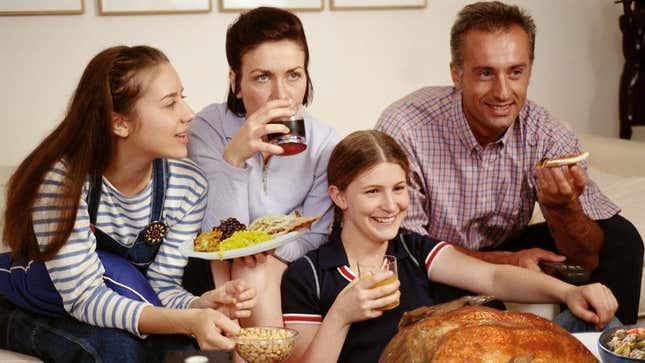 Image for article titled Thanksgiving Affords Nation Rare Opportunity To Eat Large Amounts Of Food While Watching Football