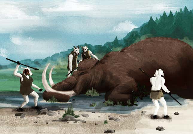 Anthropologists claim the early human pictured above "subsisted largely on…wait, is that really the right picture?"