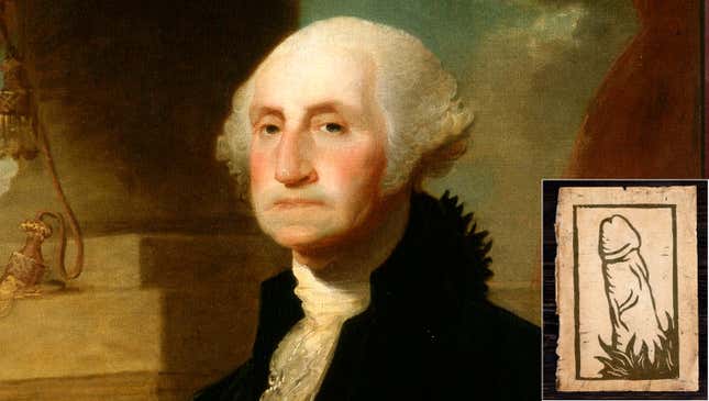 Image for article titled New Evidence Suggests President George Washington Sent Woodcut Of Penis To Secretary