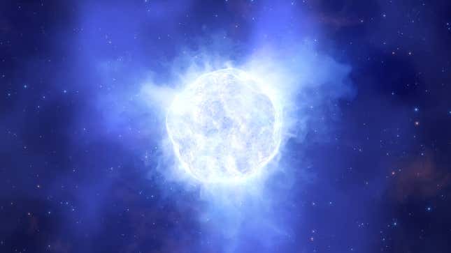 Artist’s impression of the disappearing star. 