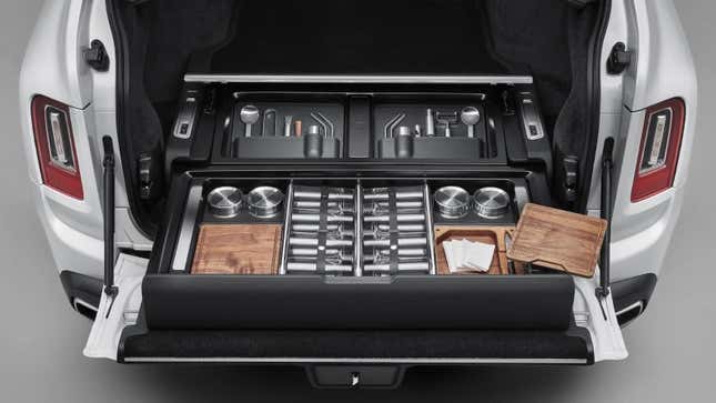 Image for article titled Rolls-Royce Says Skip The Backpack And Basket For Your Cullinan