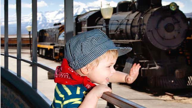 Image for article titled Toddler Junkie Immediately Hooked On Looking At Trains After First Exhilarating High