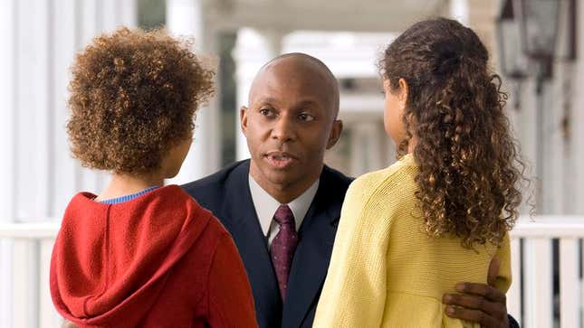 Image for article titled Black Man Bids Tearful Goodbye To Family Before Daily Commute