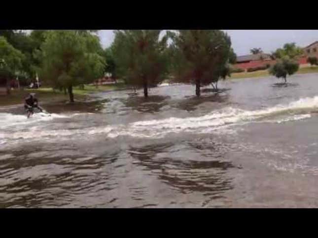 How Bad's The Flooding In Arizona? Well, People Are Jet-Skiing In Parks