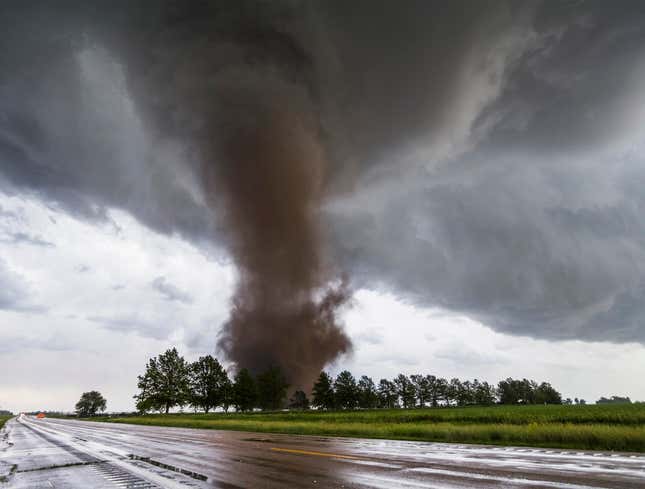 Image for article titled Tornado Creeped Out By Man Who Keeps Following It In Truck And Filming It