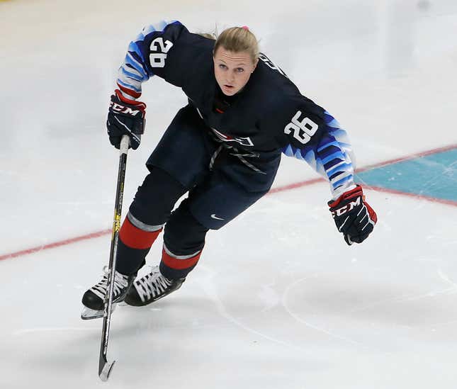 Kendall Coyne Schofield, one of women’s hockey’s biggest stars, skated in the NHL speed competition in 2019.