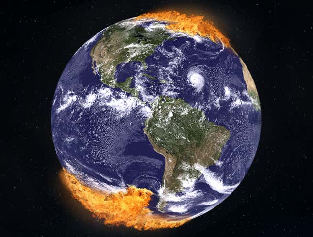 Image for article titled Study Finds Global Warming Accelerating Formation Of Polar Fire Caps