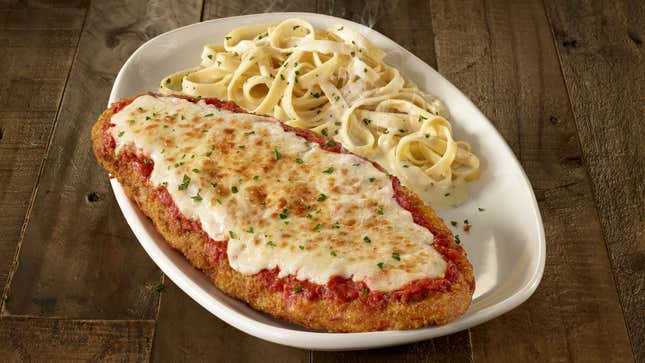 Image for article titled Olive Garden now selling Chicken Parmigiana by the foot