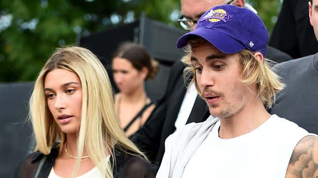 Image for article titled Justin and Hailey Bieber Kick Off Wedding Festivities by Terrorizing Hotel Guests