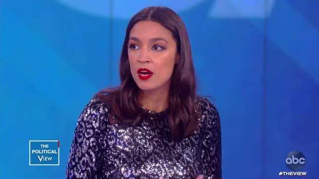 Image for article titled Alexandria Ocasio-Cortez Reminds The View That Life Is Hard for Average Americans