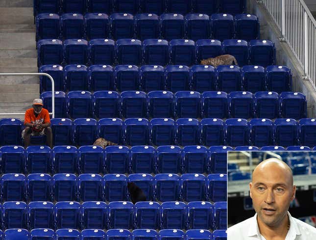 Image for article titled Derek Jeter Just Going To Go Ahead And Count Stray Cats In Marlins Attendance Figure