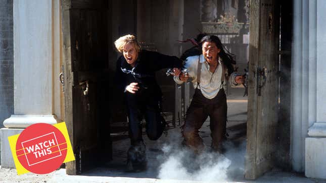 Image for article titled Shanghai Noon made perfect use of its mismatched stars, Jackie Chan and Owen Wilson