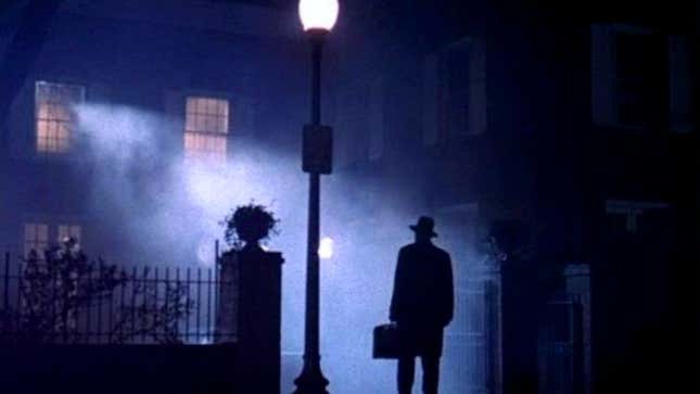 The exorcist arriving to do his job.
