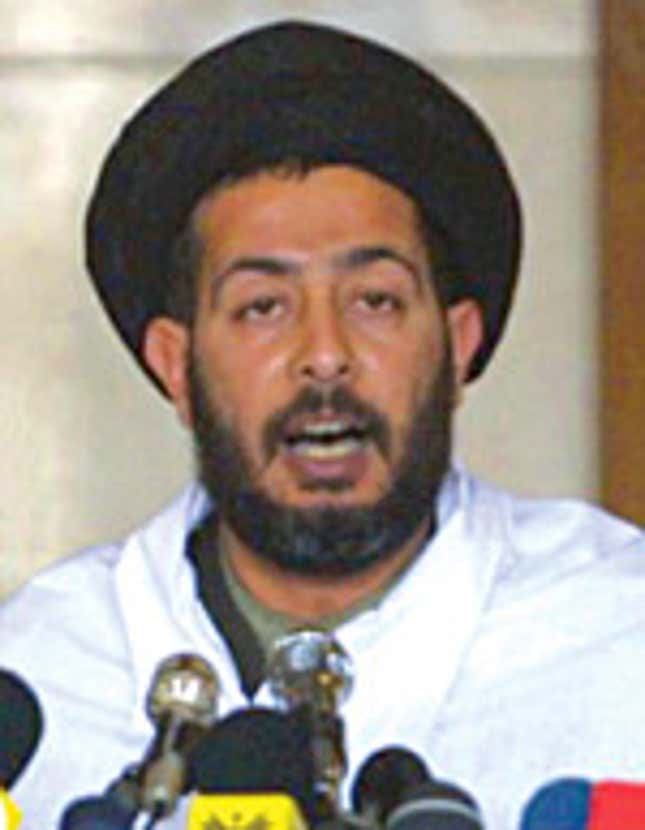 <b>"We will rain down death and destroy profits wherever the infidel is found, from the rivers of Diet Papal Cola to the mountains of Pope-Tarts."</b>
<p>Sheikh Hashim Abu al-Khoei </p>