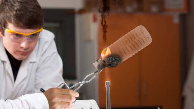 Image for article titled Chemistry Teacher Encouraging Students To Fuck Around With Bunsen Burners In Last-Ditch Effort To Prove Science Is Cool