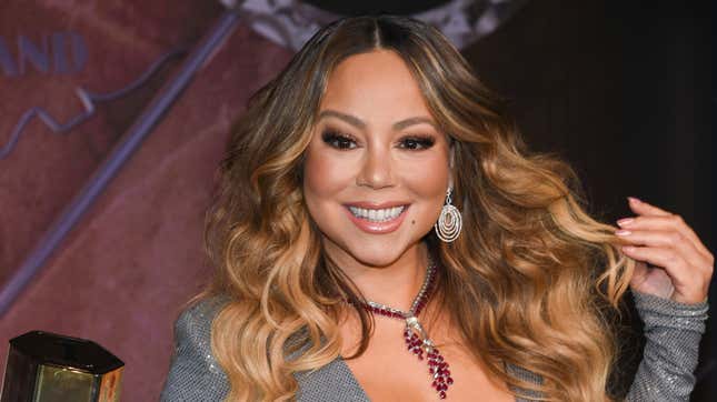 Mariah Carey participates in the ceremonial lighting of the Empire State Building to commemorate the 25th anniversary of the release of her single “All I Want For Christmas Is You” on Tuesday, Dec. 17, 2019.