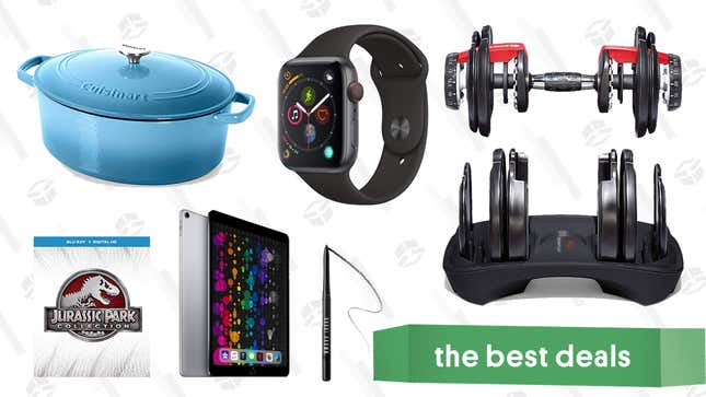 Image for article titled Tuesday&#39;s Best Deals: Bowflex Dumbbells, Refurb iPad Pros, Cuisinart Cast Iron, and More