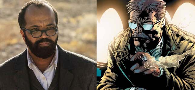 A la izquierda, Jeffrey Wright como Bernard, en la serie Westworld. A la derecha, el Comisionado Gordon en los cómics de DC.