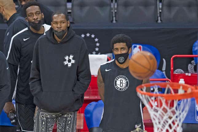 Kevin Durant was out yesterday for the Nets against the Sixers. Kyrie Irving was available, but could not defeat the first-place Philly squad on his own.