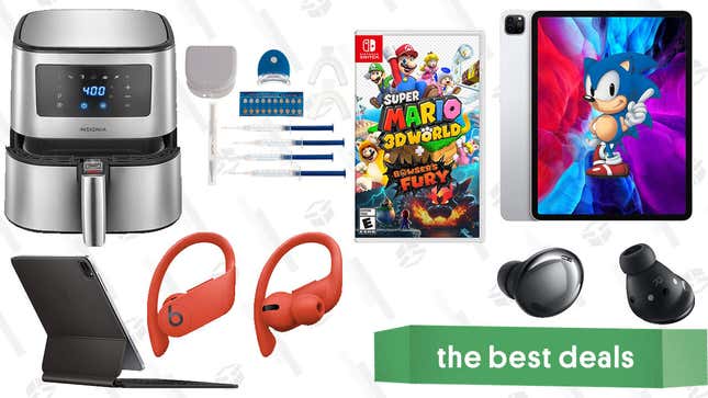 Image for article titled Tuesday&#39;s Best Deals: iPad Pro 12.9&quot;, PowerBeats Pro, Xbox Gift Cards, Super Mario 3D World + Bowser&#39;s Fury, Insignia Air Fryer, ProNoir Teeth Whitening Kit, and More