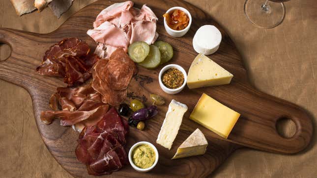 Meat, cheese, pickles—it’s a deconstructed sandwich, really.