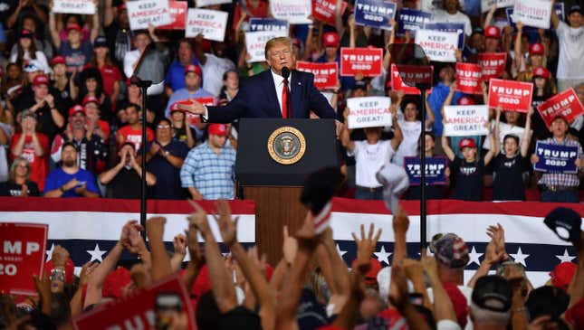 Image for article titled Tyson Foods Sends Cease-And-Desist To Trump For Using Slaughterhouse Recordings As Pump-Up Anthem At Rallies