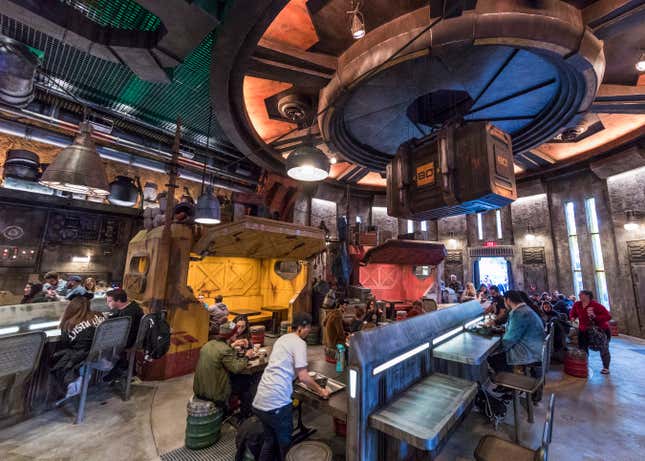Docking Bay 7 is the main restaurant in Galaxy’s Edge.