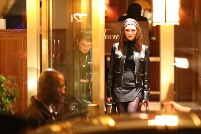 Love this mourning Stepford Wife ensemble.