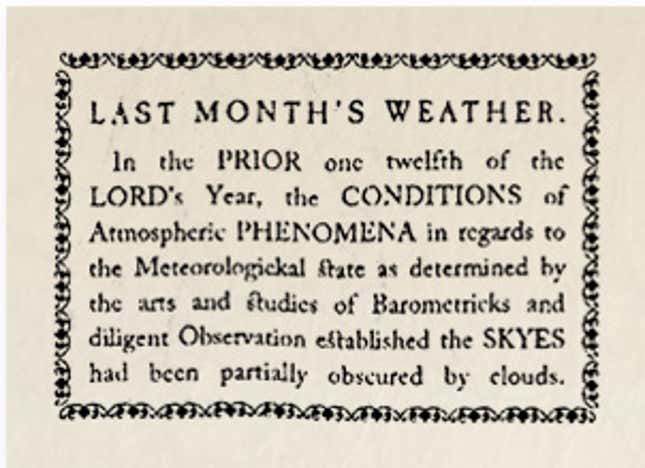 Image for article titled Historical Archives: Last Month&#39;s Weather