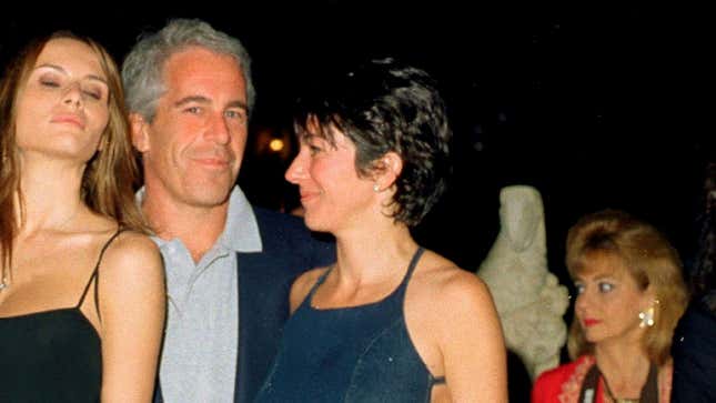Image for article titled Fox Criticized For Cropping Epstein Party Photo To Remove Killer Buffet Spread