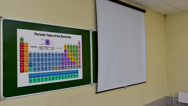 Image for article titled Concerns About Nuclear Iran Grow After Periodic Table Poster Spotted In Tehran High School