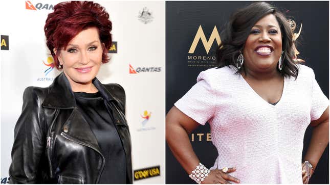 Sharon Osbourne attends the G’Day USA Los Angeles Black Tie Gala on January 11, 2014 in Los Angeles, California; Sheryl Underwood attends the 46th annual Daytime Emmy Awards on May 05, 2019 in Pasadena, California.