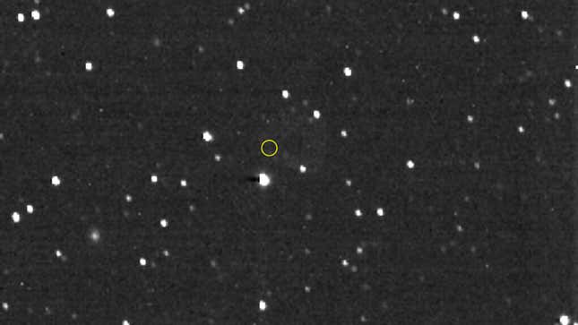 Somewhere within that yellow circle is the Voyager 1 spacecraft.