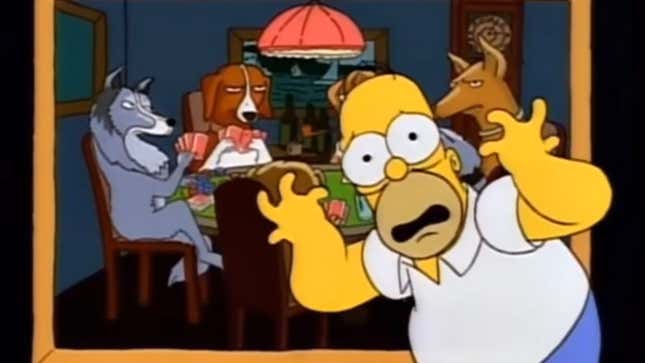 They’re dogs. And they’re playing POKER.