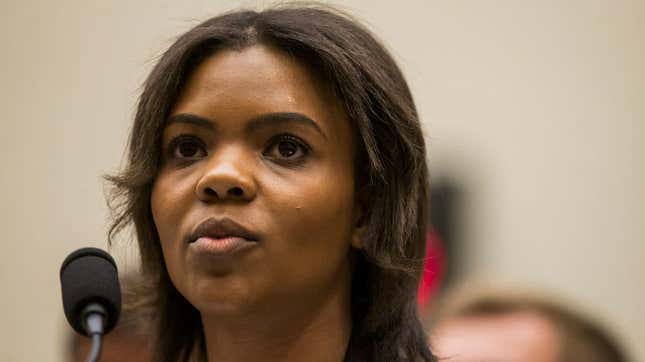 Candace Owens on Capitol Hill earlier this year in April 2019, when she told Congress white nationalism wasn’t a thing. Now, she’s back at it, telling lawmakers Sept. 20, 2019, that white supremacy is of no concern to minorities.