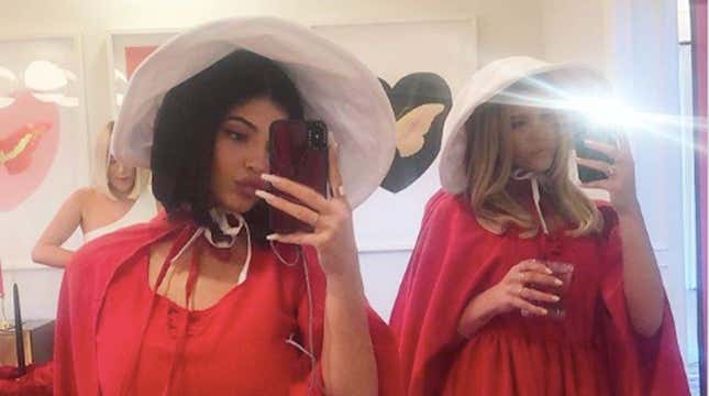 Image for article titled Kylie Jenner throws Handmaid’s Tale-themed party