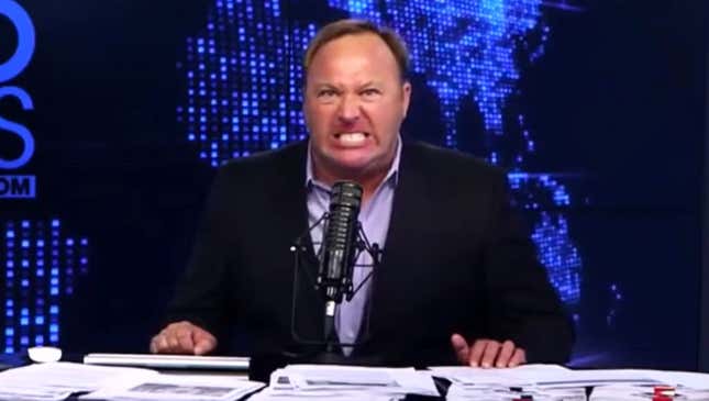 Image for article titled First Amendment Experts Warn Facebook Banning InfoWars Could Set Completely Reasonable Precedent For Free Speech