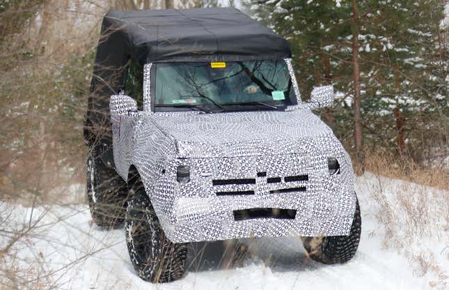 The 2021 Ford Bronco Two-door Prototype Looks Like An Off-road Beast In 